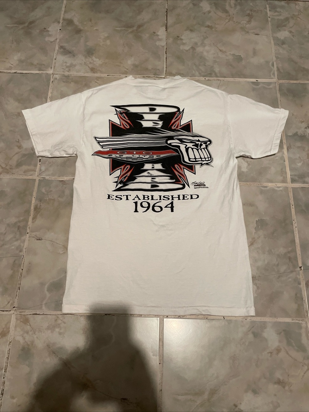 Vintage 2003 Pontiac GTO Die Hard Skull Cross Graphic T-Shirt SZ S